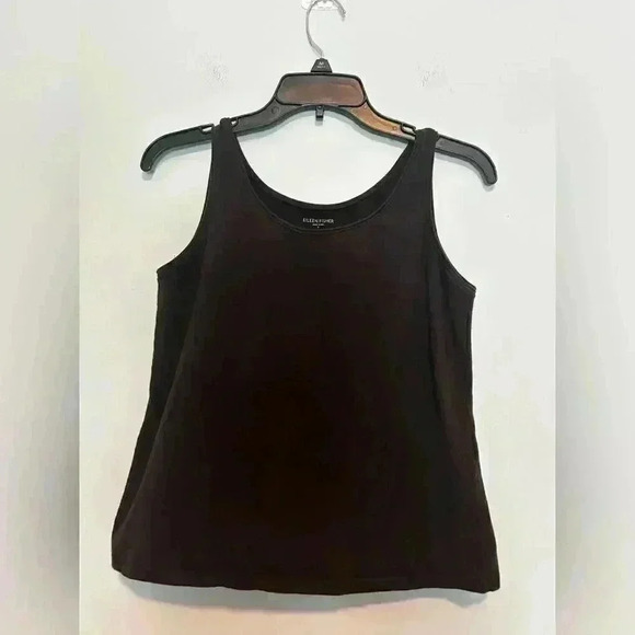 Eileen Fisher Womens Relaxed Fit Tank Top Brown Size S Cotton/Lycra - Picture 2 of 5